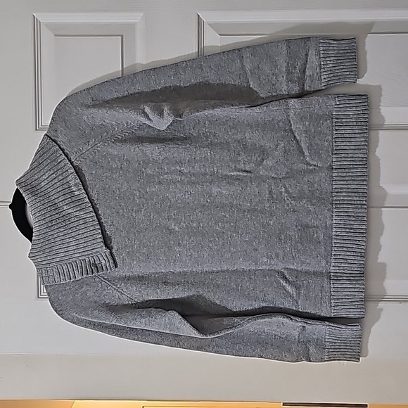 Karen Scott Women's Gray Long Sleeve Collared Knit Sweater Size Medium - Picture 2 of 6